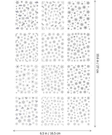 2 Sheet Christmas Nail Stickers Xmas Nail Art Stickers Nail Stickers for Women Snowflake Nail Stickers Nativity Decor Christmas Nail Decals Diy Decoration 3d Winter Stickers - Buy Online on GoSupps.com
