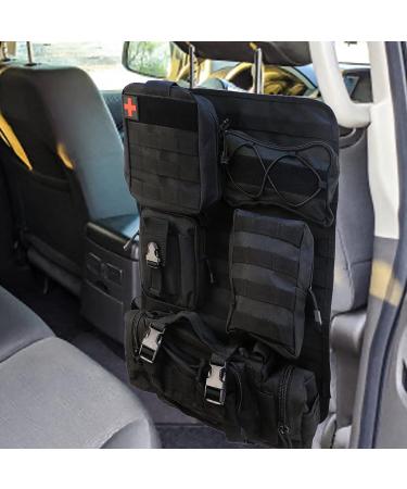 Mocoli Tactical Car Seat Organizer - Backrest Protection with 5 Removable Bags | Universal Fit for Most Vehicles - Black - Buy Online on GoSupps.com