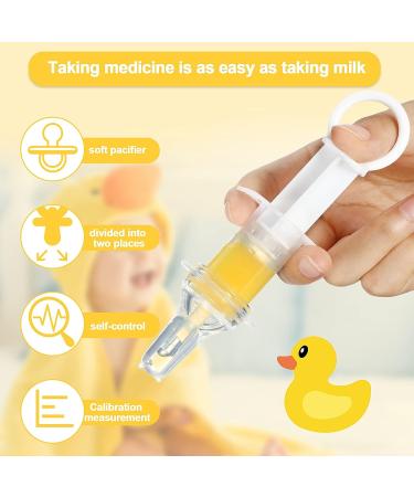 3-Piece Baby Feeding Syringe Set for Oral Medication and Liquids - Infant Feeder Dispenser with Nipple Pacifier - Ideal for Newborns and Infants - White - Buy Online on GoSupps.com