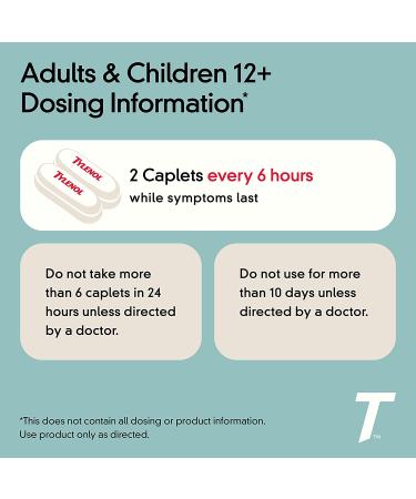 Tylenol Extra Strength Caplets 2-Pack | 100 ct | Pain Reliever & Fever Reducer - Buy Online on GoSupps.com