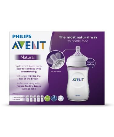 Philips Avent Natural Baby Bottle Clear 9oz 5pk SCF013/57 - Buy Now! - Buy Online on GoSupps.com