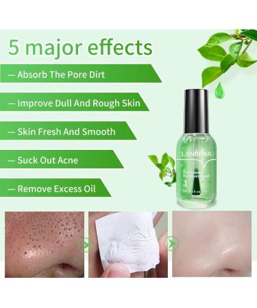 LANBENA Blackhead Remover Mask - Peel Off 2 in 1 Green Tea Oil Mask for Pores, Nose, Chins & Face - 100 Pcs - Buy Online on GoSupps.com