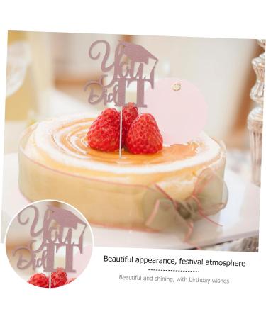 COOLHIYA 10pcs 2021 Graduation Cake Arrangement Graduation Party Supplies Glitter Graduation Pick Class of 2021 Graduation Cupcake Topper High School Grad Trencher Cap Cover Paper Food Golden 13x13.5cm - Buy Online on GoSupps.com