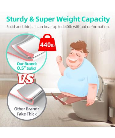 Heavy Duty Elongated Toilet Seat with Built-in Potty Training Seat - Slow Close, Never Loosen, Ergonomic Design - Space Saving Toddler Toilet Seat (18.6 x 14.2 x 2.5) - Buy Online on GoSupps.com