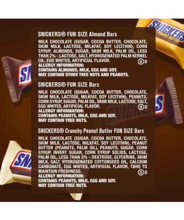 Snickers Original Peanut Butter & Almond Fun Size Bulk Variety Pack 44.5 oz - 60 Pieces - Buy Online on GoSupps.com