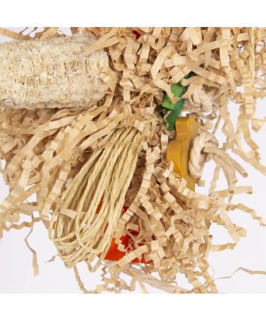 HappyBird Orange Shred-Tuft Toy | Best Shredder Toy for Parakeets & Small Parrots - Eco-Friendly Nibble Delight - Buy Online on GoSupps.com