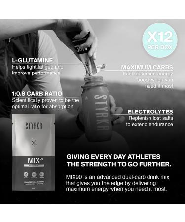  STYRKR STYRKR Endurance Atheletes Approved 90g Carbohydrate Advanced Dual Carb Formula - 12 Packets - Cycling & Running Energy Powder - Buy Online on GoSupps.com