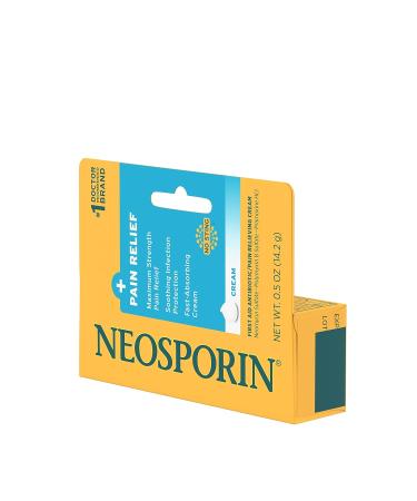 Neosporin Maximum Strength Pain Relief Cream - First Aid Antibiotic & Analgesic for Cuts Scrapes & Burns - Polymyxin B & Pramoxine HCl 0.5 oz | Shop Internationally - Buy Online on GoSupps.com