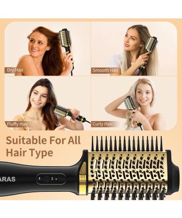 ARAS 5 in 1 Hair Dryer Brush with Negative Ion Technology - 1000W Hot Air Brush for Curly, Straight, and Voluminous Hair - Buy Online on GoSupps.com