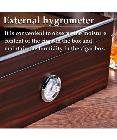 Cigar Boxs Humidors Cigar Humidor Fine Humidors Clear Glass Top with Hygrometer Cigar Desktop Box Cecigar Box Men's Cigars Case - Buy Online on GoSupps.com