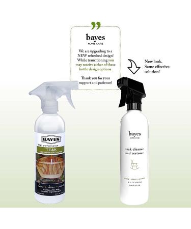 Bayes Teak Cleaner & Restorer - 16 oz - Cleans, Shines, Protects Teak - High Performance Formula - Buy Online on GoSupps.com
