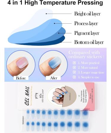 Kalolary Gel Nail Polish Strips - Full Nail Wraps Decal Set with Nail File - UV/LED Lamp Required - Nail Art Sticker for Women and Girls - Buy Online on GoSupps.com