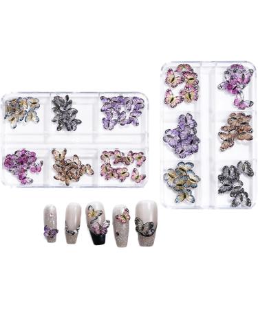 1 3D Butterfly Claw Charm Nail Claw Rhinestone Accessories Nail Decoration Decoration - Buy Online on GoSupps.com