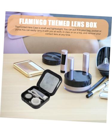 Shop HOMSFOU Contact Lens Case Set - Stylish Glasses Holder with Mirror & Rhinestones for International Shipping - Buy Online on GoSupps.com