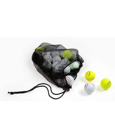 24 Recycled Clean Green Callaway ERC Triple Track Golf Balls - Bulk Mix in Good Condition with Mesh Carrying Bag - Cheap Golf Balls for Men - Buy Online on GoSupps.com