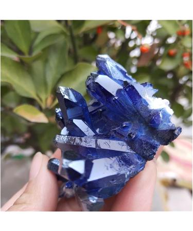 Natural Crystal Rough 90g Quartz Cluster Natural Drak Blue Aura Angel Crystal Cluster Reiki Titanium Cluster yuebang - Buy Online on GoSupps.com
