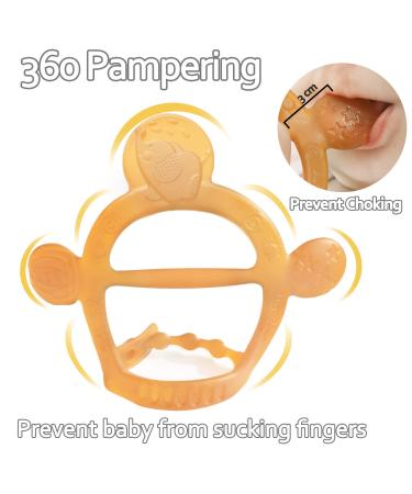 HEORSHE Baby Teething Toy - Silicone Adjustable Wristband Chew Toy for Babies 0-12 Months - Brown - Buy Online on GoSupps.com