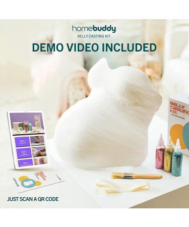 HomeBuddy Belly Cast Kit - DIY Pregnancy Casting for Expecting Moms | Unique Keepsake Gift with Decorating and Painting Kit - Buy Online on GoSupps.com
