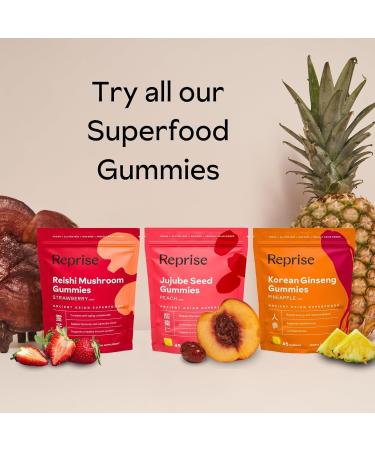 Reishi Mushroom Gummies | Hongo Reishi Mushroom Supplement (Lingzhi Ganoderma Lucidum) | Full Spectrum Stress Gummies for Adults | Red Reishi Mushroom | Strawberry Flavor | 45 Count (Pack of 3) 135 Count (Pack of 1) - Buy Online on GoSupps.com