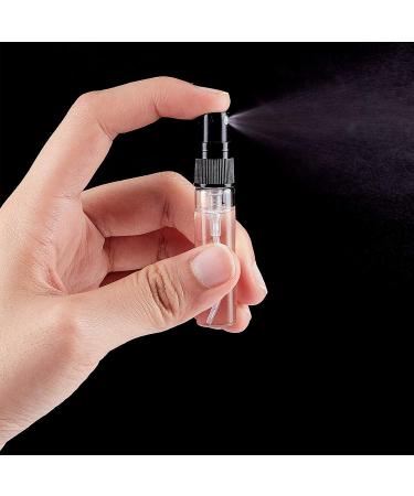 Benecreat 30pcs 5ml Mini Spray Bottles - Transparent Glass Atomizers with Black Pump Lid for Perfume Liquids and Cosmetics - Ideal Travel Size - Buy Online on GoSupps.com