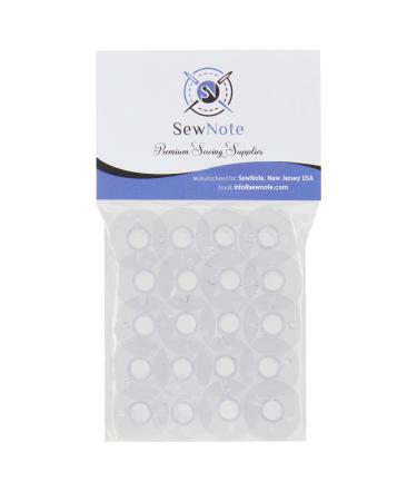 SewNote 20 Pack Bobbins SA156 Sewing and Embroidery Made to Fit Brother