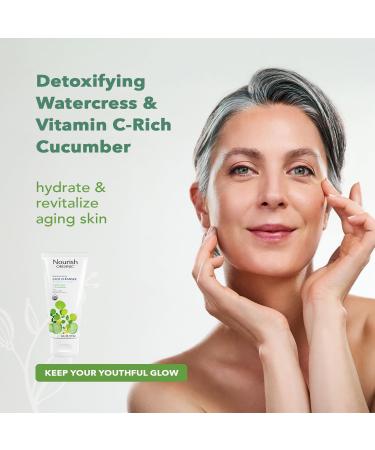 Nourish Organic Face Cleanser + Face Lotion Set Lightweight Moisturizing Formulas with Hydrating Aloe Vera and Replenishing Botanicals - Buy Online on GoSupps.com