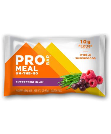 PROBAR - Meal Bar, Superfood Slam, Non-GMO, Gluten-Free, Healthy, Plant-Based Whole Food Ingredients, Natural Energy (9 Count)