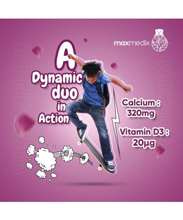Kids Calcium & Vitamin D3 Gummies - 90 Count - Non-GMO Vegetarian Formula - Strawberry & Vanilla Flavored - 45 Day Supply - Buy Online on GoSupps.com