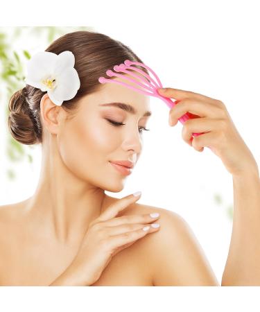 Head Massage Curb Aster Set - 4-Piece Portable Spider Device & Brush for Stress Relief - Deep Relaxation for Men & Women - Blue & Pink - Buy Online on GoSupps.com