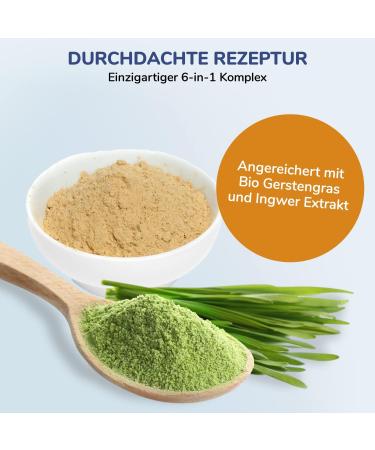 High-Dose Turmeric Ginger Capsules | Organic Curcumin Barley Grass & Ginger | 90 Vegan Anti-Inflammatory Capsules - Buy Online on GoSupps.com