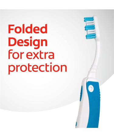 Colgate Portable Toothbrush Travel Toothbrush Folds for Travelling Adult Toothbrush with Soft Bristles Toothbrush Multipack 4 Pack 4 count (Pack of 1) Portable - Buy Online on GoSupps.com