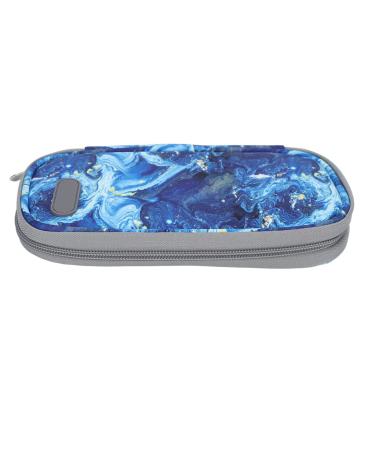 Diabetic Medication Cooler Case Portable Easy to Open Multi Layer Insulin Cooler Travel Case for Travel for Elderly(Blue)