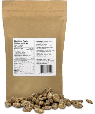 Amandes l' rable et sel de mer - Maplenuts.ca 500 g amandes sirop d' rable 100% pur sel de mer. Noix fra ches et croquantes liste d'ingr dients simples collation nutritive ou ajouter vos recettes desserts yogourt salades servir avec des fromages ou des fr - Buy Online on GoSupps.com