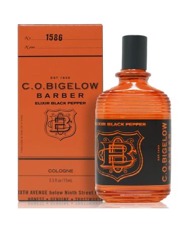 C.O. Bigelow - Elixir Black Pepper - No. 1586 2.5 fl oz Cologne for Men Bourbon & Sandalwood Scented Masculine Refined Long Lasting Mens Cologne