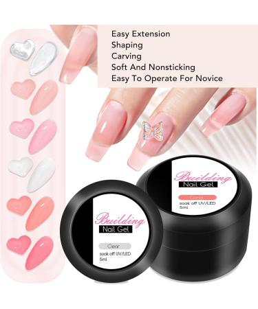 PenRux Solid Builder Gel for Nails 6 Colors Nail Extension Gel Non Sticky Portable Solid Builder Gel Shiny Long Lasting Solid Builder Nail Gel for Carving Nail Art Salon Home Use - Buy Online on GoSupps.com