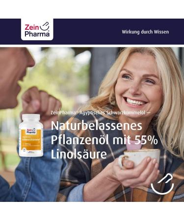 Zeinpharma Egyptian Black Cumin Oil Softgel Capsules 500mg - 180 Natural Cold Pressed Nigella Sativa Capsules for Immune Support & Wellness - Buy Online on GoSupps.com