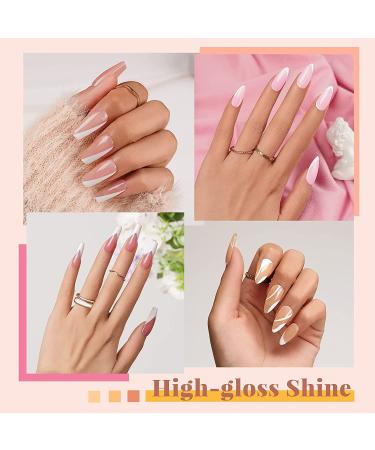 Beetles Gel Nail Polish Kit with UV LED Light 48W - 6 Colors Jelly Milky White Sheer Pink Nude Set - Salon Quality Manicure at Home - Soak Off UV Gel Nail Polish Gift for Women - Buy Online on GoSupps.com