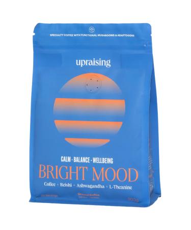 Upraising - Bright Mood | Cafe Champignon Adaptogene | Cafe Moulu + Ashwagandha + Reishi + L Theanine | Boisson Champignon Adaptogene Avec du Caf Arabica de Sp cialit | Calme Bien- tre & Balance 1 Bright Mood