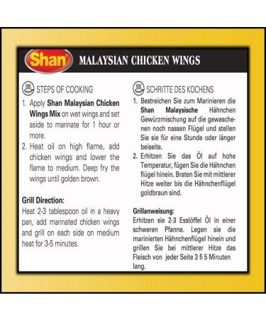 SHAN Malaysian Chicken Wings Seasoning Mix 40g - Authentic Flavor Boost - Buy Online on GoSupps.com