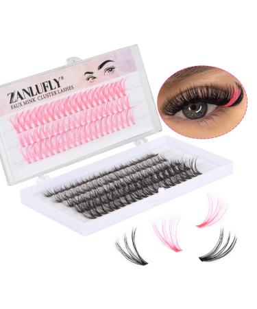 Individual Lashes DIY Eyelash Extension 160 Pcs Cluster Lashes zanlufly Mix colored lash Extension 8-16MM Mix Soft Lightweight Cluster Lashes for Home use Individual Lashes-1