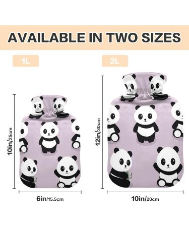 Pandas BAP Free 2L Hot Water Bottle with Cover - Large Hot Bag for Pain Relief & Hot/Cold Therapy - Buy Online on GoSupps.com