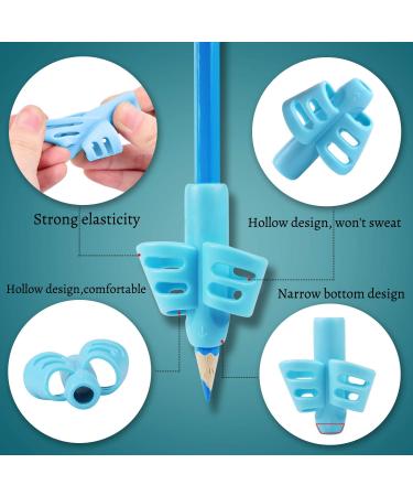 DMFly Pencil Handles for Kids - Handwriting Assistance & Posture Correction | Hollow Ventilation Design 3E Blue & Blue Orange Grip Set - Buy Online on GoSupps.com