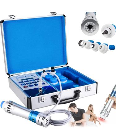 Lemeidm shock wave therapy portable extracorporal ED shock wave shaft device muscle massage device with 7 massage heads for pain relief anti-cellulite-ed treatment