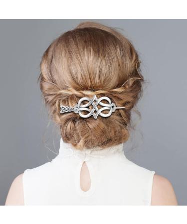 jojofuny Viking Hairpin Hairpin Viking Hair Accessories Metal Hair Stick Top Hair Pin Hair Styling Hair Cuff Bun Holder Hair Chopsticks Sliver Hair Clips Vintage Hanfu Miss Alloy - Buy Online on GoSupps.com