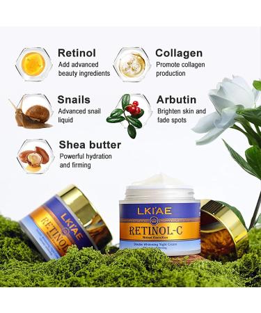 AILKE BOOST LUSTER LKIAE Ultimate Retinol day and night cream whitening antiaging reduces wrinkles fine lines moisturizing with spf 50+ snail extract collagen 100 ml - Buy Online on GoSupps.com
