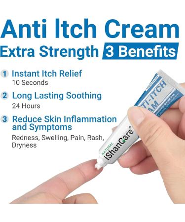 Extra Strength Anti Itch Cream for Bug Bites Poison Ivy & Itchy Skin Relief | Portable Oatmeal Formula 1.76oz - International Shipping Available - Buy Online on GoSupps.com