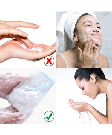 Catelves 8-Pack Nylon Soap Bags | Ideal for Solid Shampoo & Facial Cleaning | Colorful Soap Network Bags for Body Peeling - White Pink Purple Blue - Buy Online on GoSupps.com