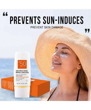  Tebinzi Sunscreen SPF 50 - Sunblock Spf 50 Broad Spectrum Sunscreen - 1.76oz Water Resistant & Friendly Broad Spectrum UVA/UVB Moisturizing Sunscreen Tebinzi - Buy Online on GoSupps.com