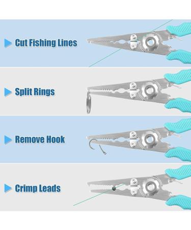 Rakiyada 7.5 Inch Fishing Pliers - Multi-Functional Saltwater Gear for Split Ring Plier, Line Cutter, and Hook Remover - Ideal for Ice Fishing and Fly Fishing - Great Fishing Gift for Men - Buy Online on GoSupps.com