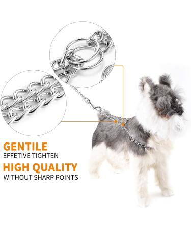 HAPPY HACHI Half Check Dog Collar | Martingale Collar for Medium to Large Dogs | Training and Walking Collar | Silver, Size S 30-43cm - Buy Online on GoSupps.com